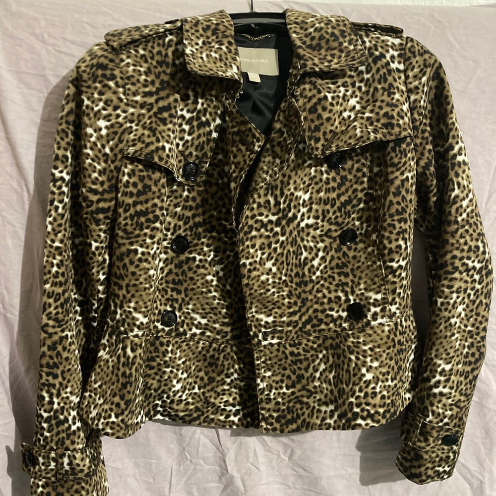 Banana Republic Leopard Jacket XS